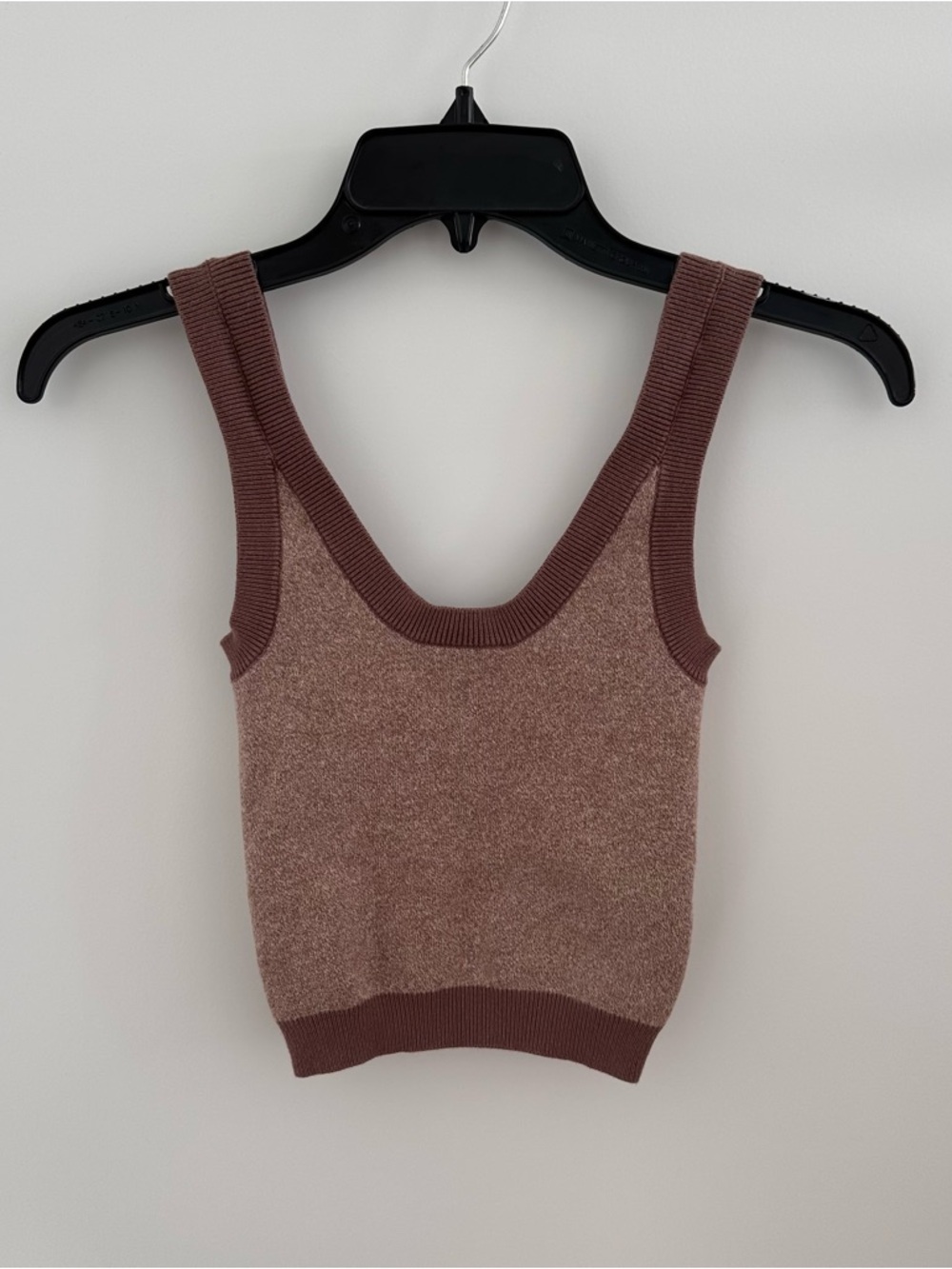 Nude Lucy Rib-Trim Knit Tank Top in Dusty Rose
